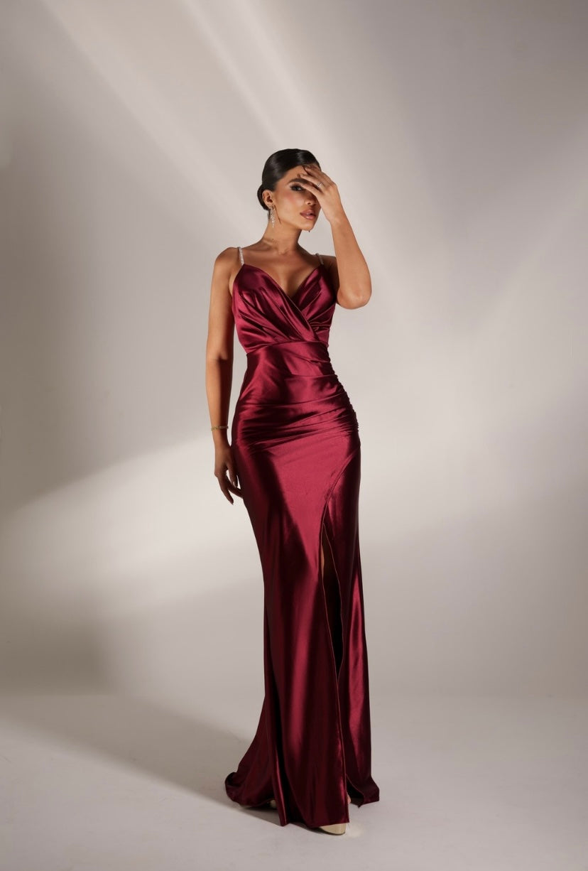 Hailey burgundy dress